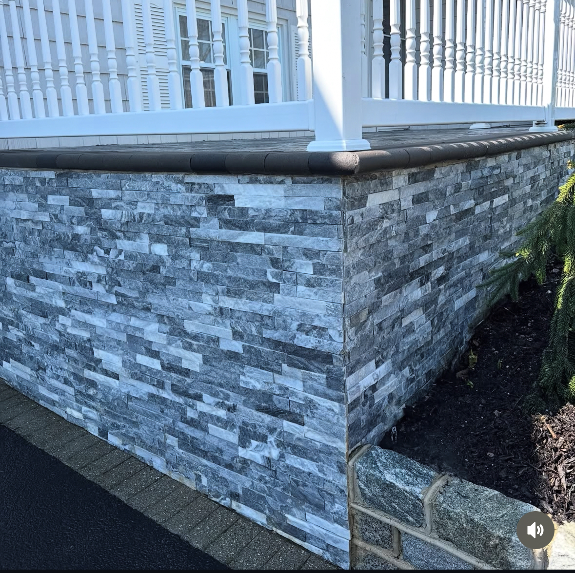 Clean driveway after washing